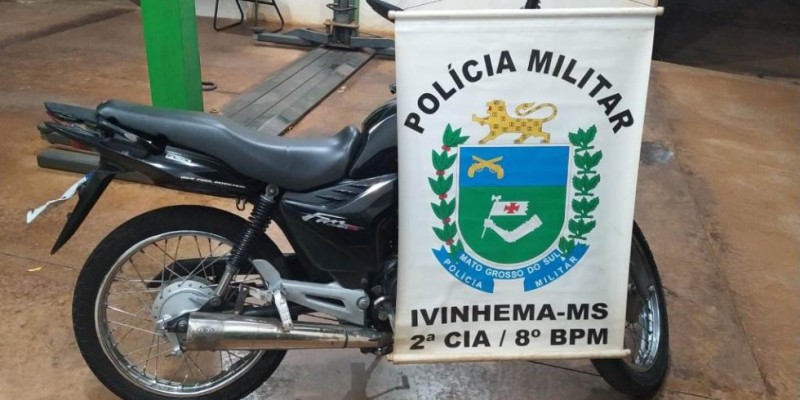 IVINHEMA: Jovem é preso após empinar moto e fugir da PM