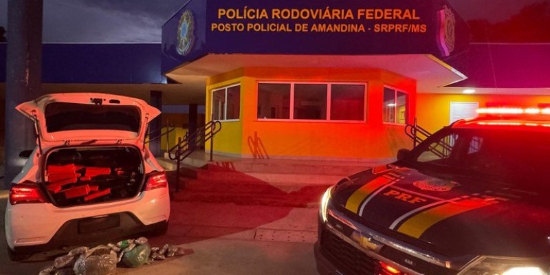 IVINHEMA: PRF apreende mais de 170 kg de maconha