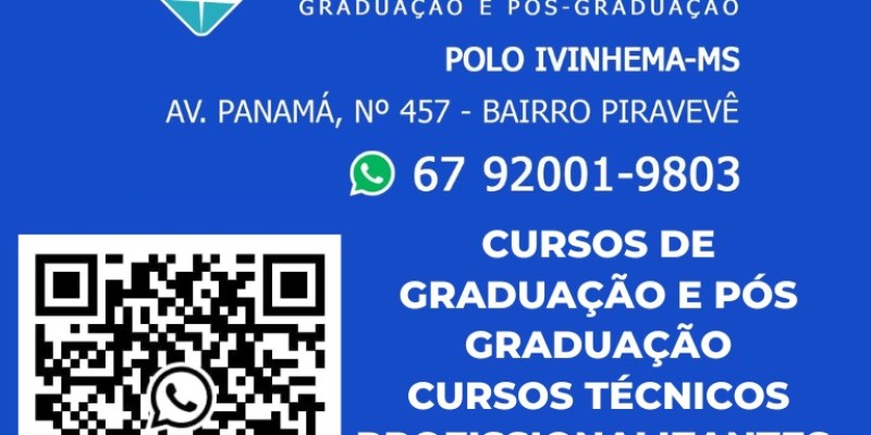 Invista no seu futuro com a Estácio – Polo Ivinhema/MS