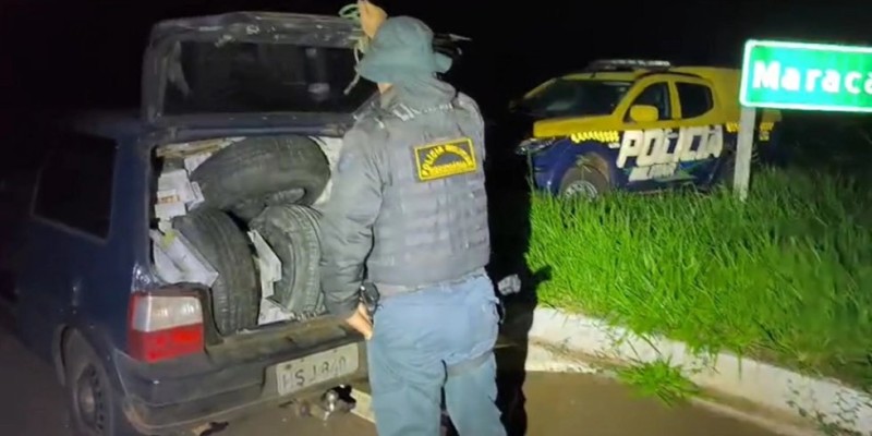 PMR apreende pneus, cigarros e eletrônicos em Maracaju