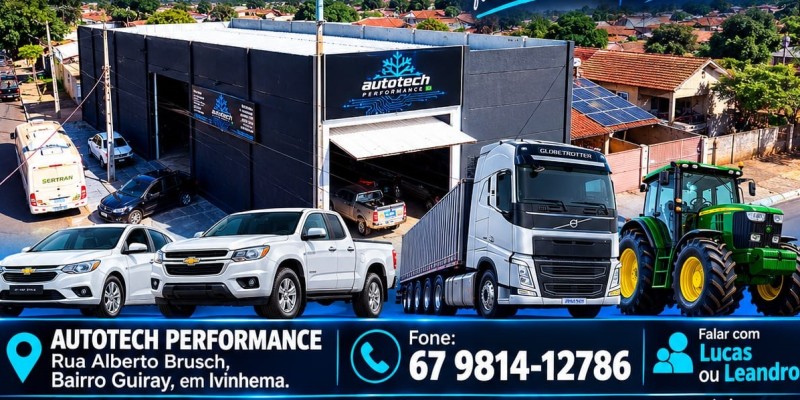 Auto Tech Performance oferece tecnologia e serviços especializados para veículos e máquinas em Ivinhema