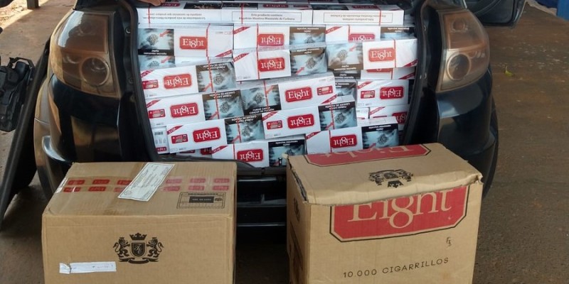 Polícia Militar de Ipezal apreende 300 pacotes de cigarros contrabandeados