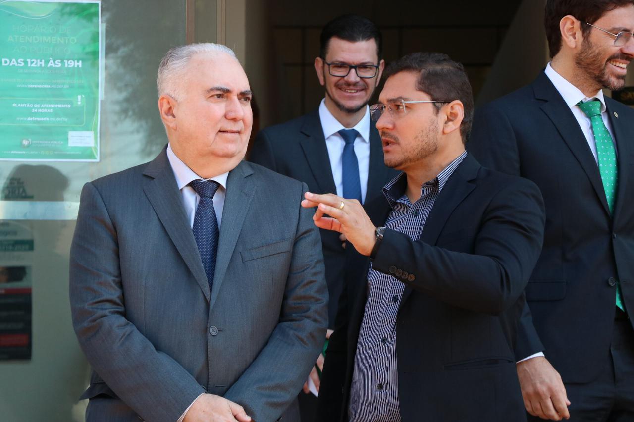 Durante visita do presidente do TJMS, município firma parceria para novo prédio do fórum e manutenção da Comarca.