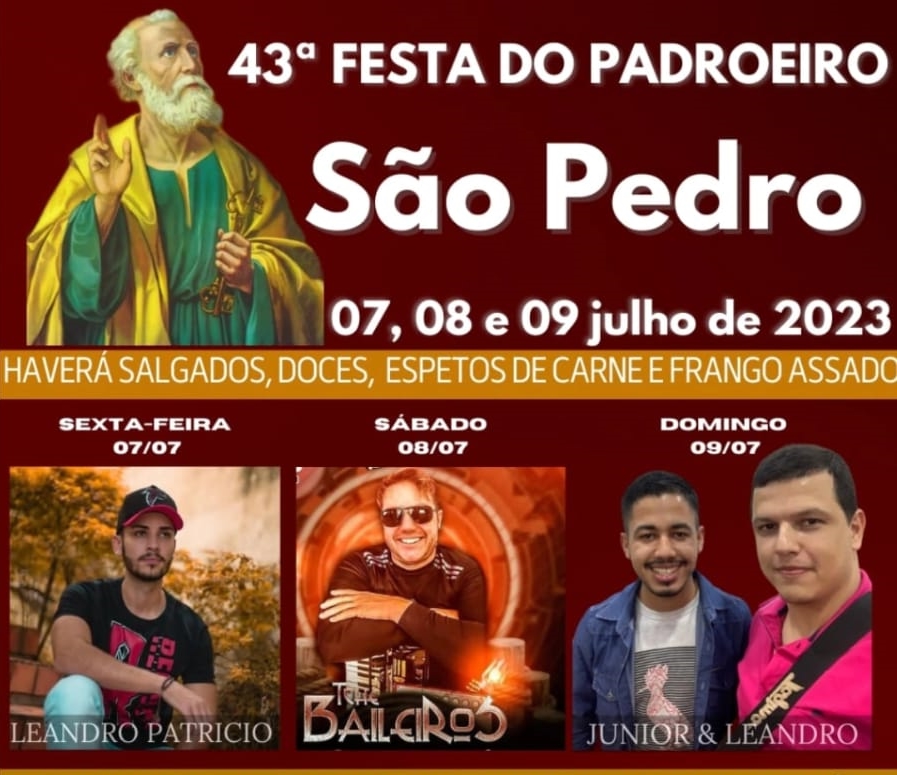 Angélica: 43ª Festa do Padroeiro será de 07 a 09 de julho