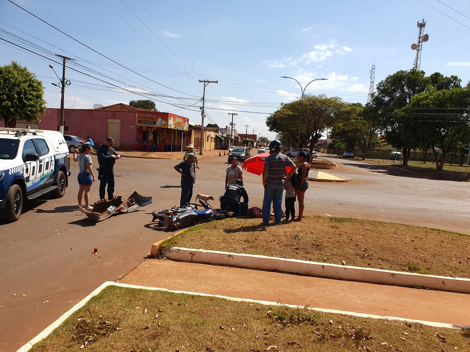 ANGÉLICA: após colisão de moto, idoso é transferido para Dourados para realização de cirurgia