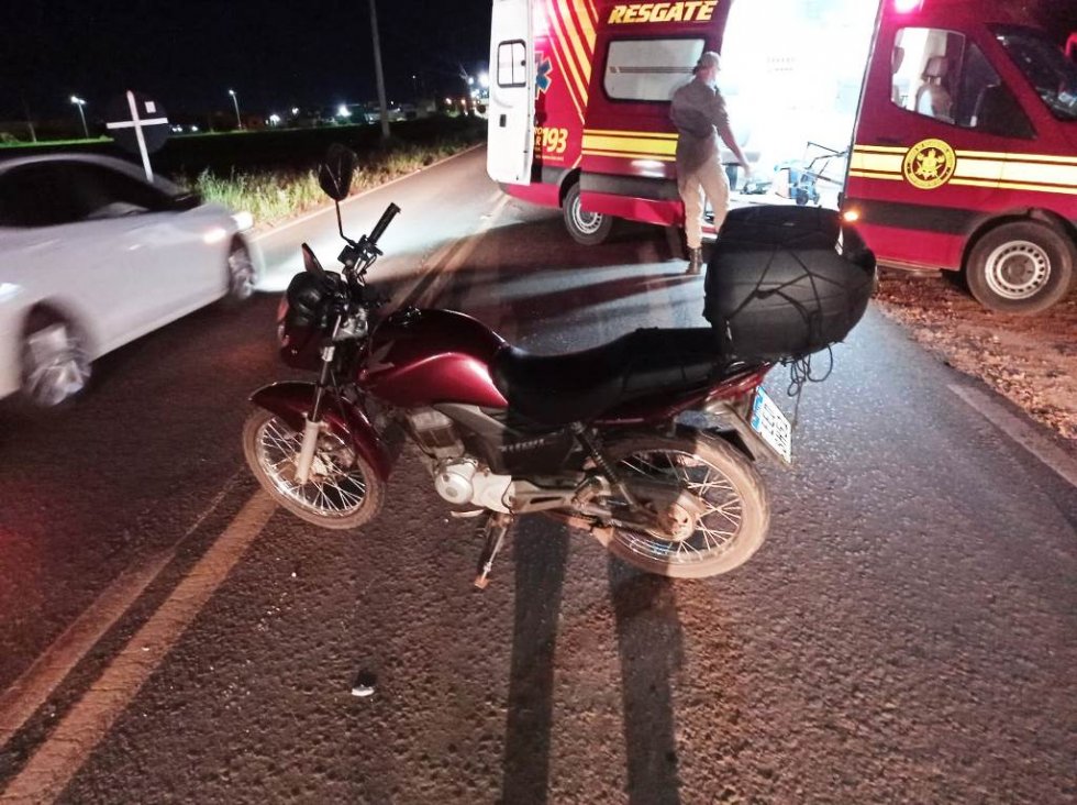 IVINHEMA: Motociclista sofre queda na MS-141
