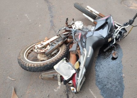 IVINHEMA: Acidente deixa motociclista ferido no Bairro Guiray