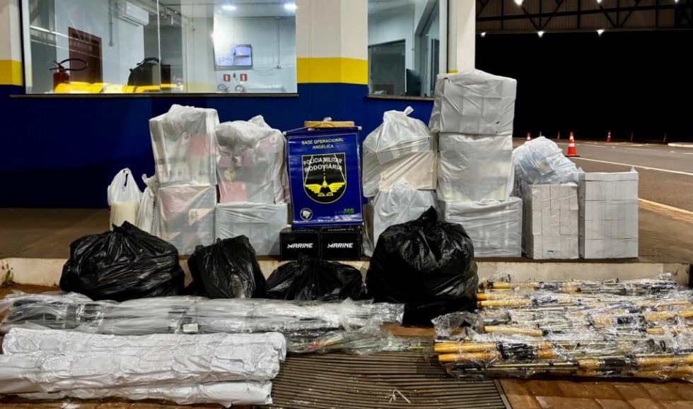 ANGÉLICA: PMR apreende R$ 19,5 mil em mercadorias contrabandeadas do Paraguai