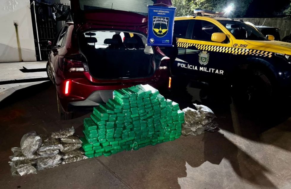 PMR de Angélica apreende carga de droga em Naviraí