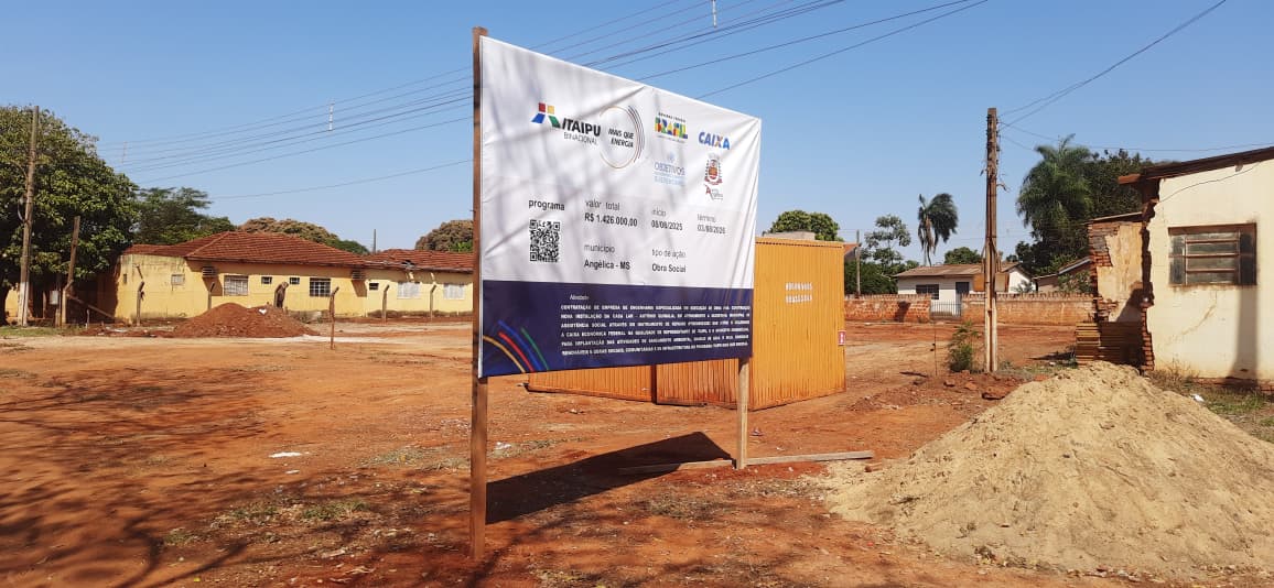 Prefeitura de Angélica inicia construção do novo prédio da Casa Lar Destaque