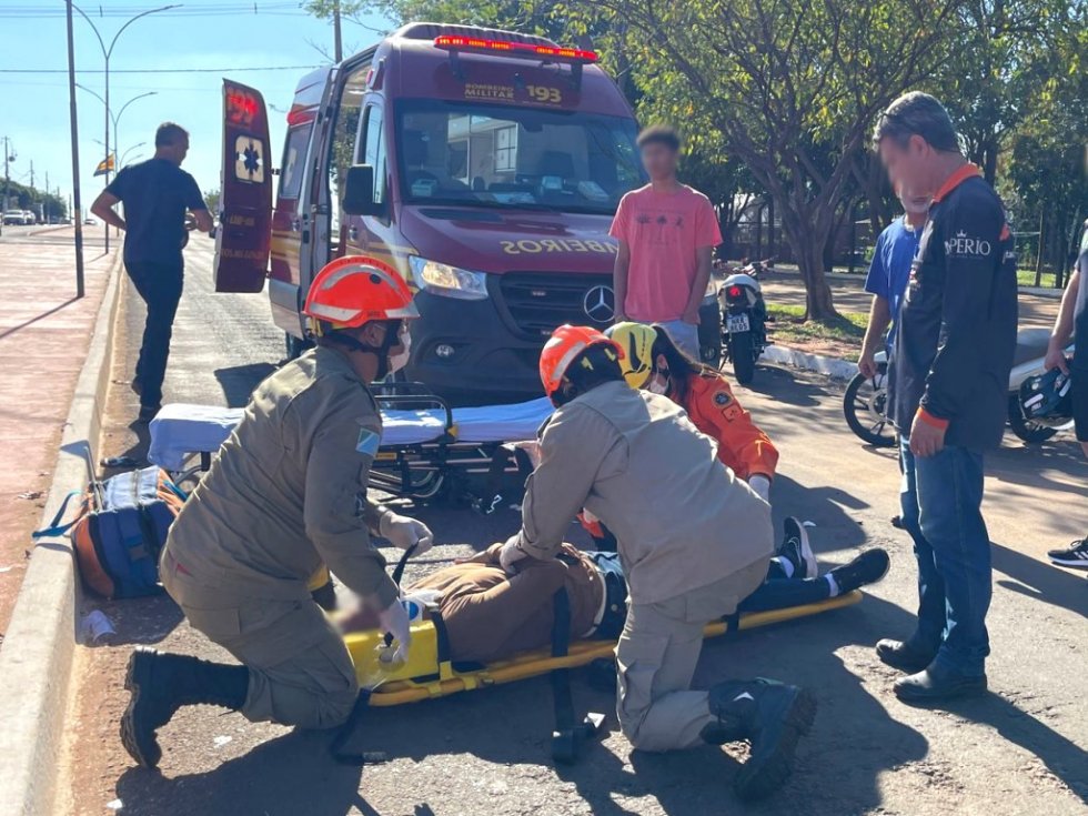 IVINHEMA: Acidente entre moto e carrinho de reciclagem deixa dois feridos