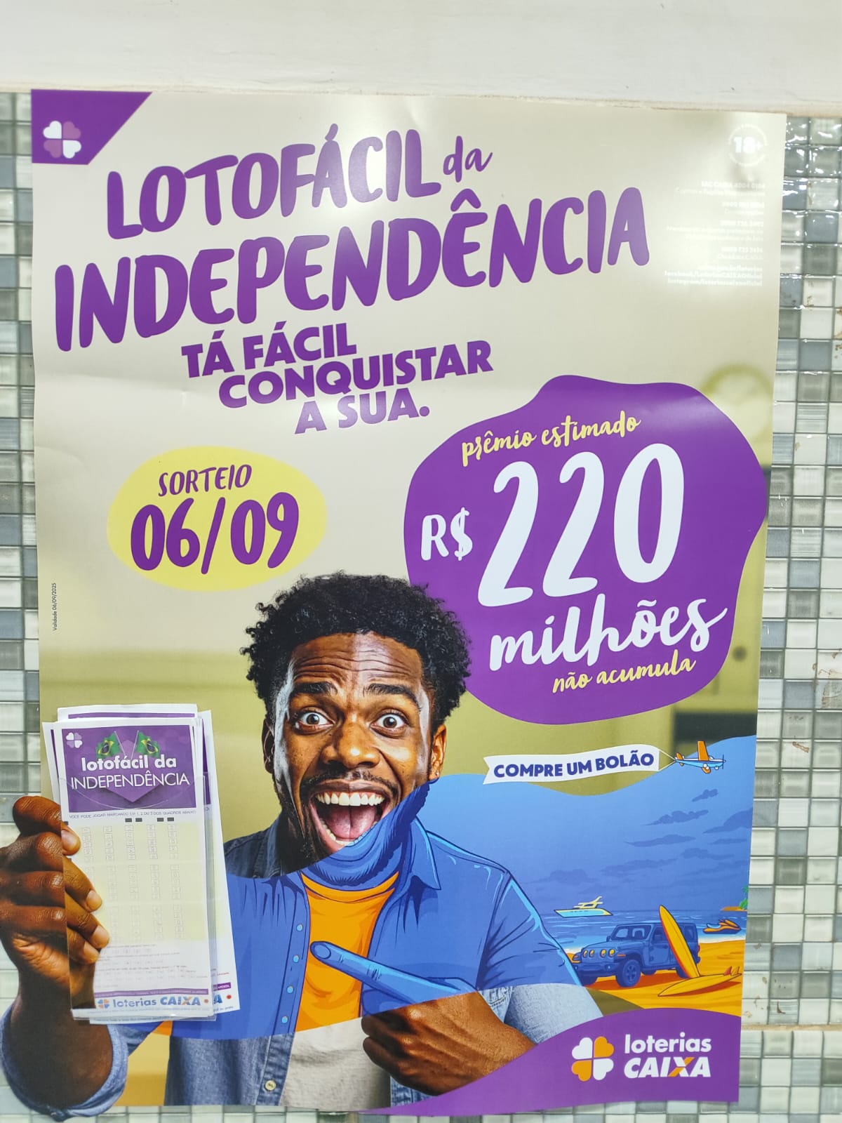 LOTOFÁCIL da INDEPENDÊNCIA  / SORTEIO 06/09