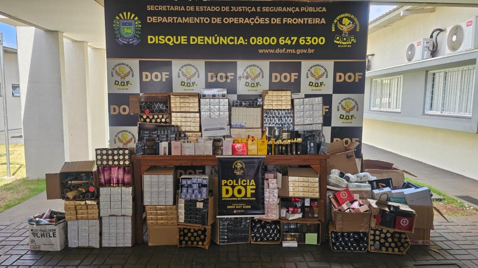 DOF prende casal com mais de R$ 100 mil em mercadorias ilegais que seriam entregues em Dourados