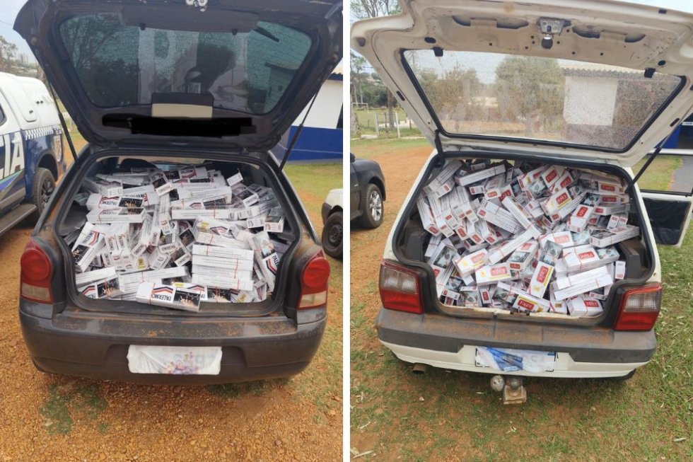 NOVA ANDRADINA: Polícia Militar apreende mais de 20 caixas de cigarros contrabandeados