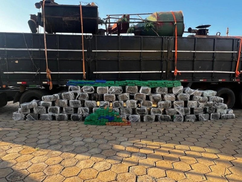 Operação integrada apreende 1,7 tonelada de maconha na divisa entre SP e MS