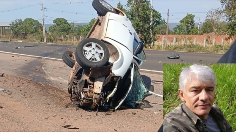 Acidente entre carro e carreta mata motorista na BR-163 Acidente entre carro e carreta mata motorista na BR-163