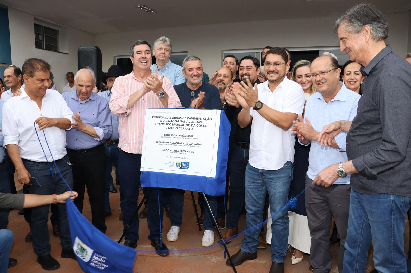 Governador Eduardo Riedel visita Angélica e anuncia pavimentação da MS-141 sentido a ponte do Rio Ivinhema