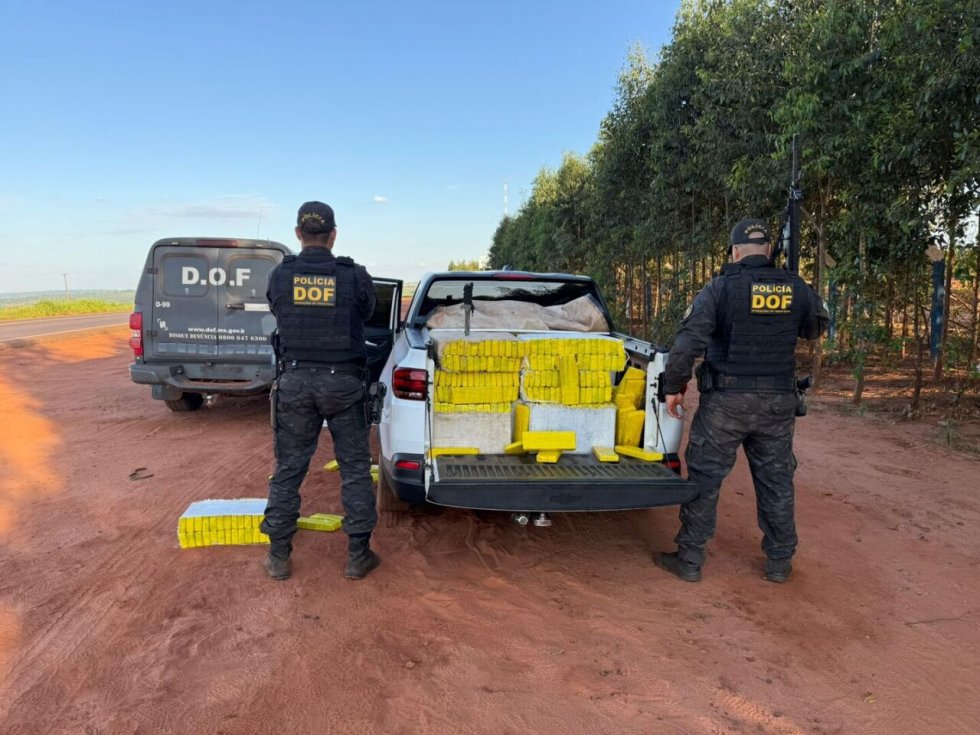 Homem é preso tentando levar mais de 1t de maconha ao Paraná