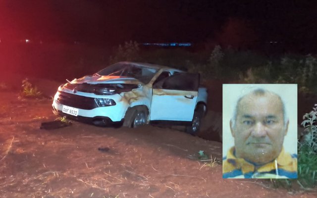 Idoso morre após perder controle do carro em curva entre Lagoa Bonita e Indápolis