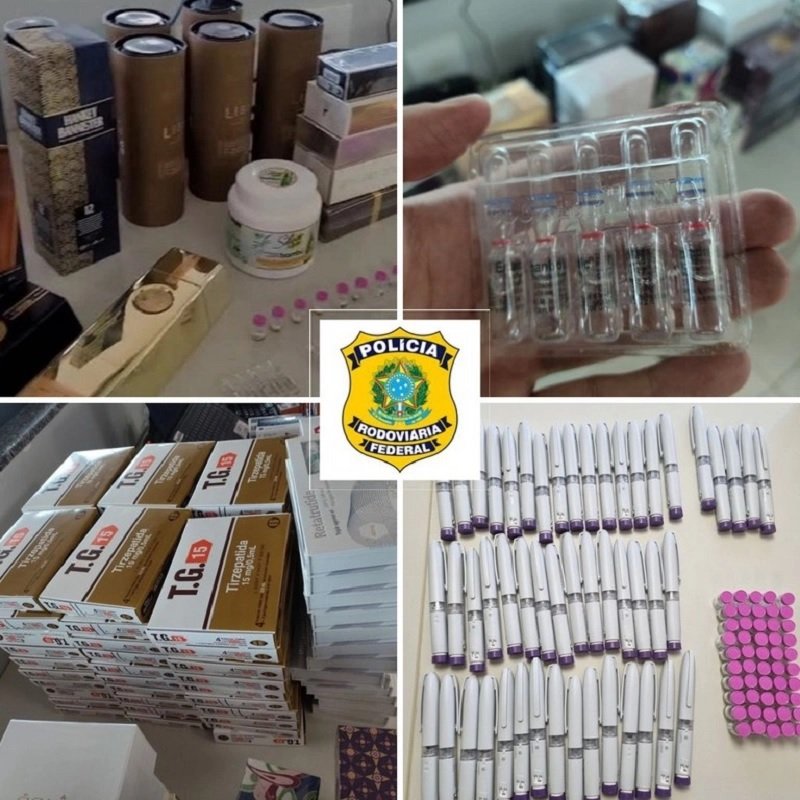 PRF intercepta carregamento ilegal de medicamentos e canetas de Mounjaro na BR-364