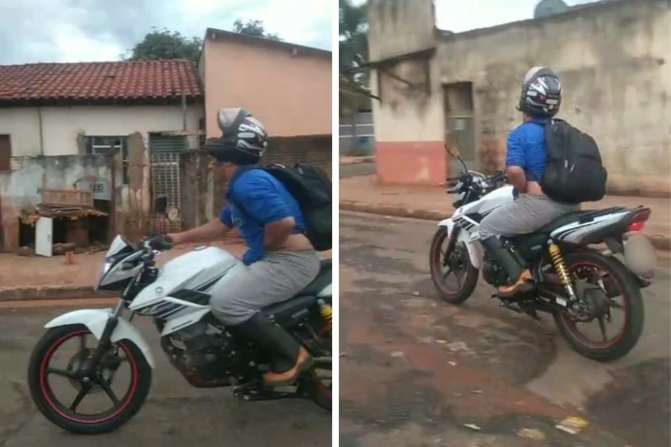 IVINHEMA: Homem é flagrado em moto cometendo ato obsceno e insultando mulheres e crianças