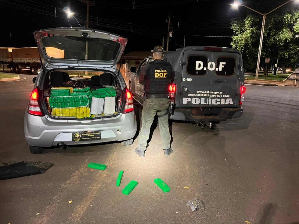 Drogas avaliadas em R$ 500 mil são apreendidas em abordagem do DOF em Iguatemi