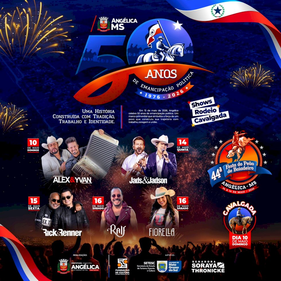 Angélica: Prefeitura confirma 44ª Festa do Peão dentro das comemorações dos 50 anos do município