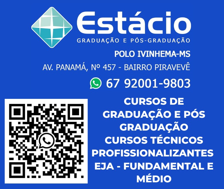 Invista no seu futuro com a Estácio – Polo Ivinhema/MS