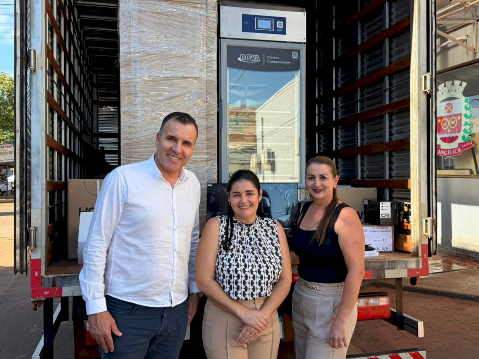 Angélica recebe novos equipamentos do Governo do Estado para fortalecer setor de imunização