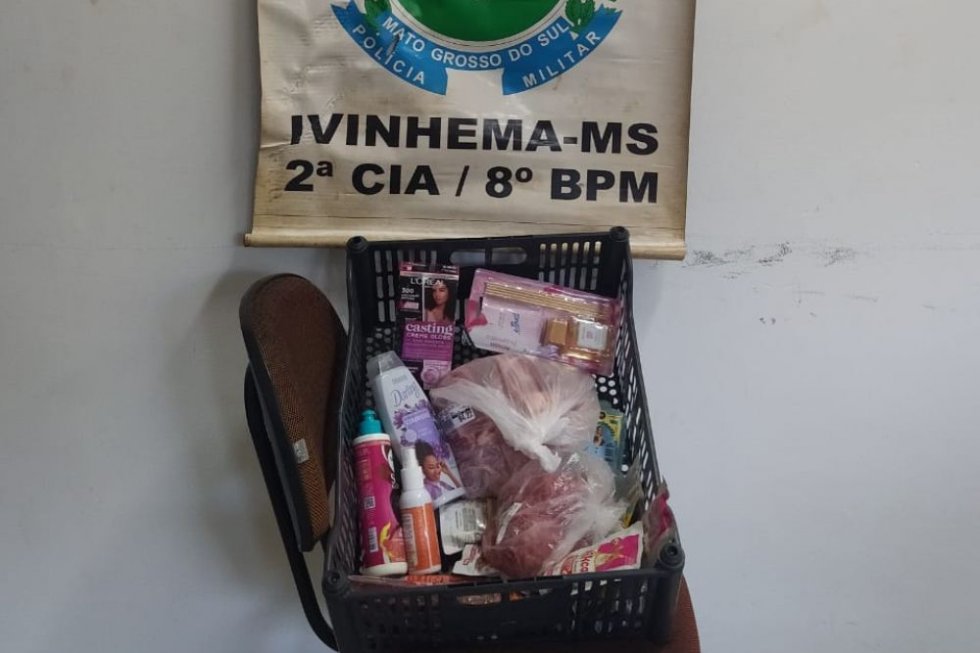 IVINHEMA: Mulher é flagrada furtando supermercado e acaba presa pela PM