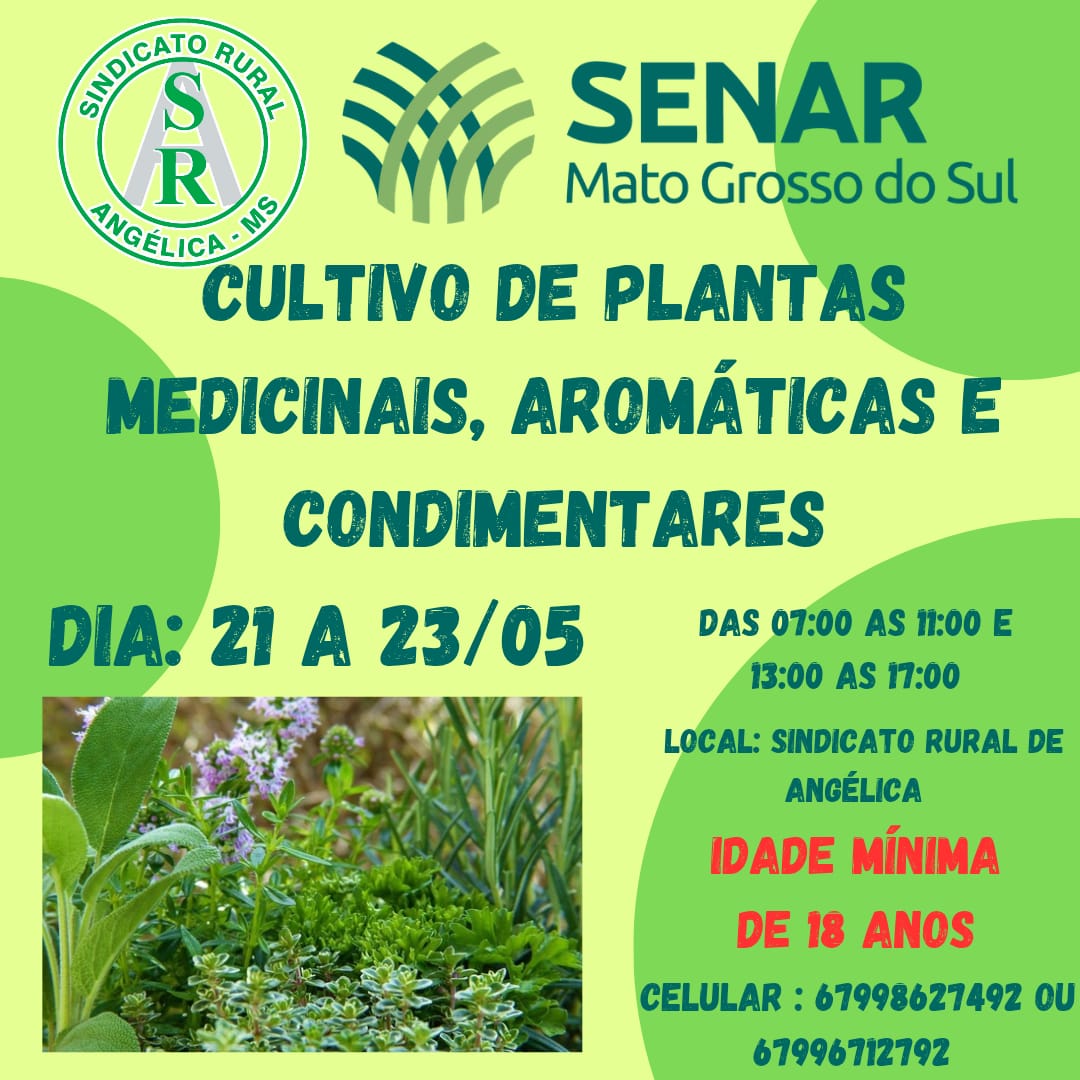 SENAR e Sindicato Rural de Angélica promovem cursos gratuitos no mês de maio