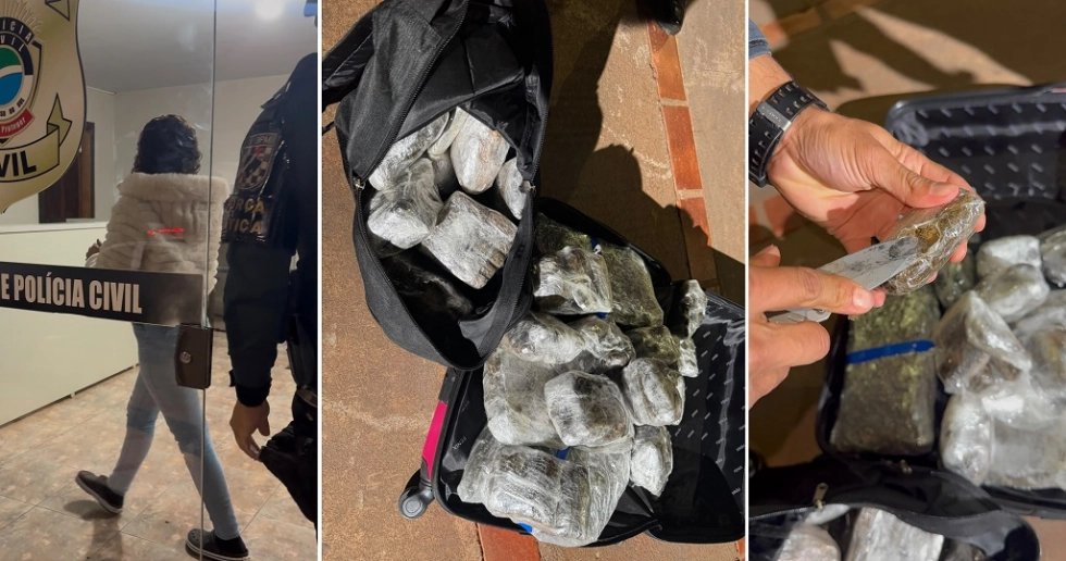 Jovens são flagradas com malas carregadas de drogas em hotel de Nova Andradina