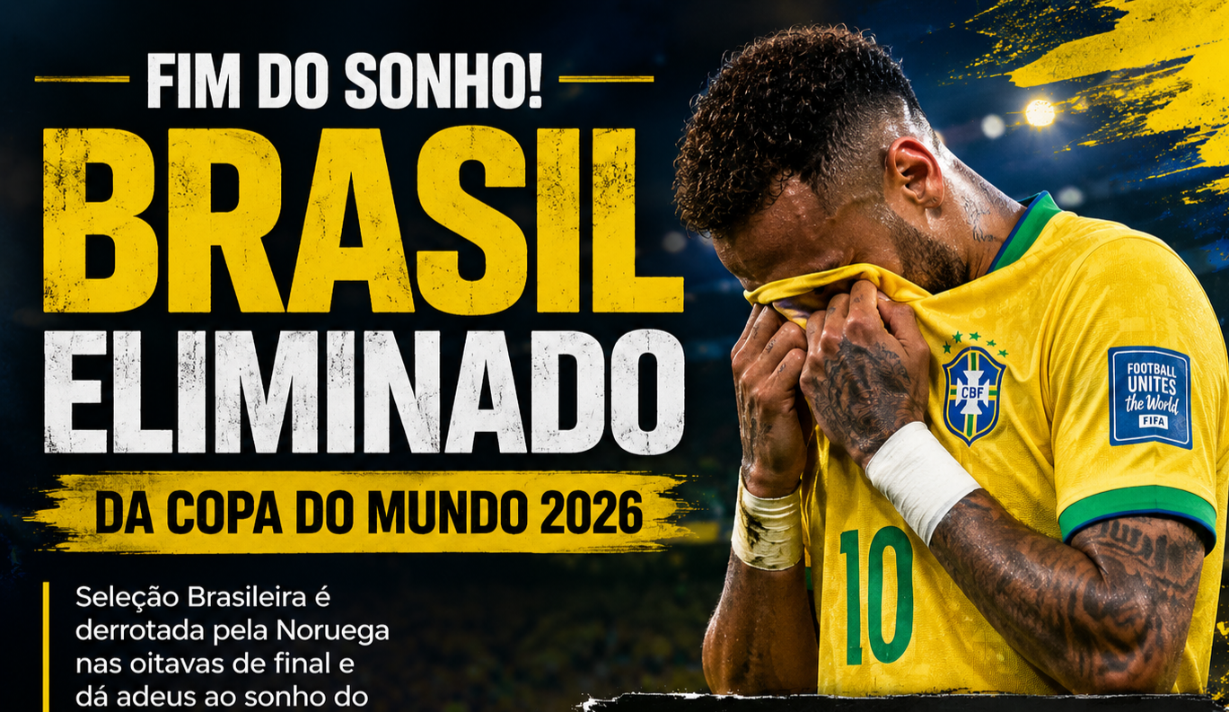 Brasil é eliminado da Copa do Mundo após derrota para a Noruega