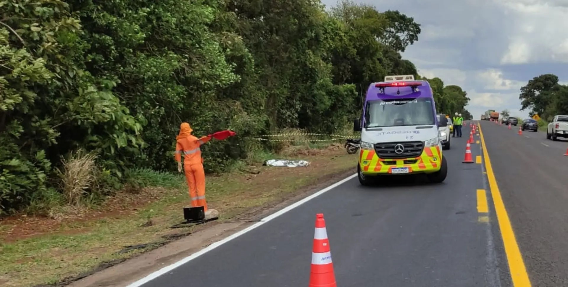 Motociclista morre em segundo acidente fatal na BR-163 em Campo Grande