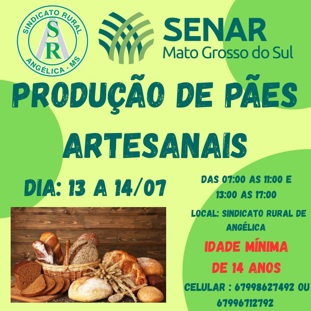 SENAR e Sindicato Rural de Angélica abrem inscrições para cursos gratuitos de Produção de Pães Artesanais e Conserva de Frutas