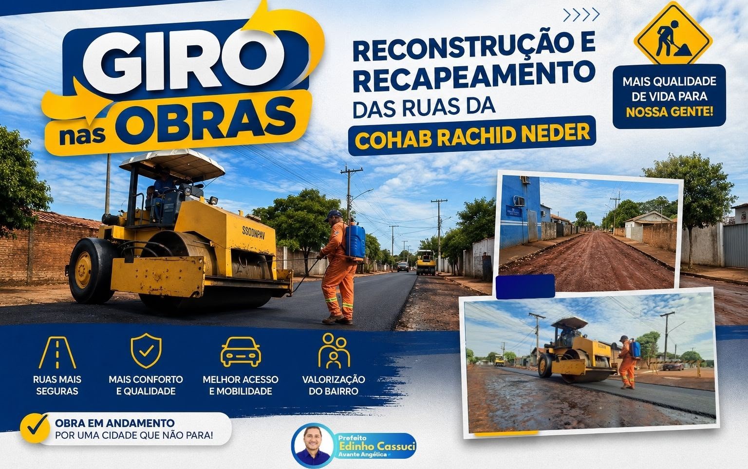 Angélica segue avançando com obras em diferentes pontos do município Angélica segue avançando com obras em diferentes pontos do município