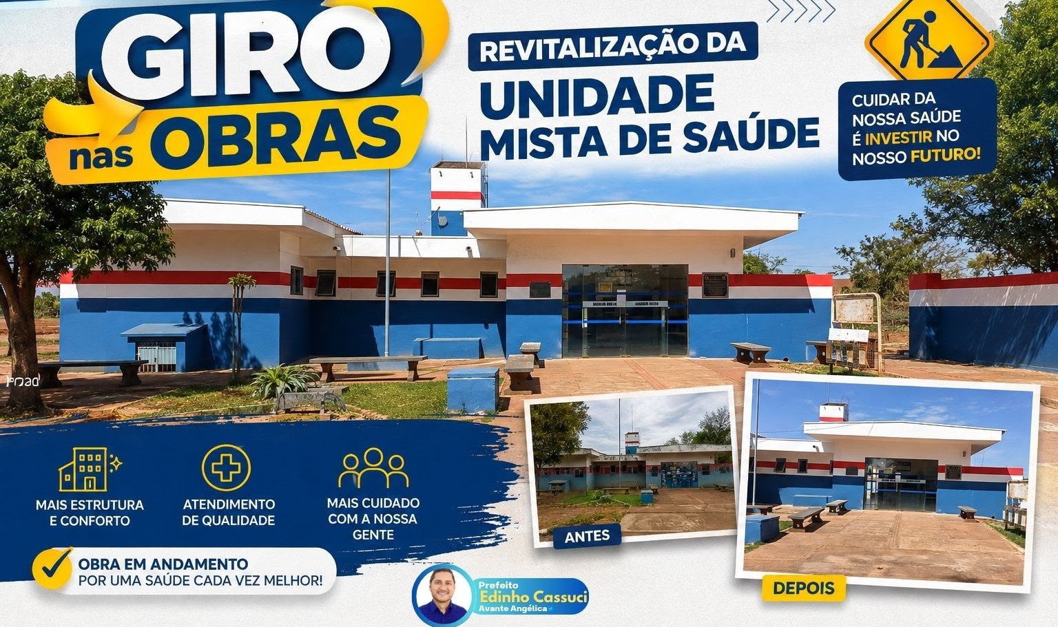 Angélica segue avançando com obras em diferentes pontos do município