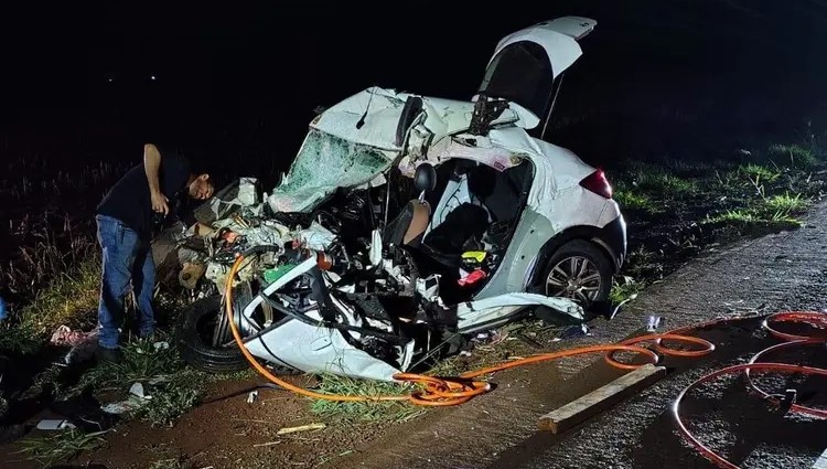 Homem de 38 anos e adolescente de 13 morreram em acidente na BR-267, entre Rio Brilhante e Maracaju