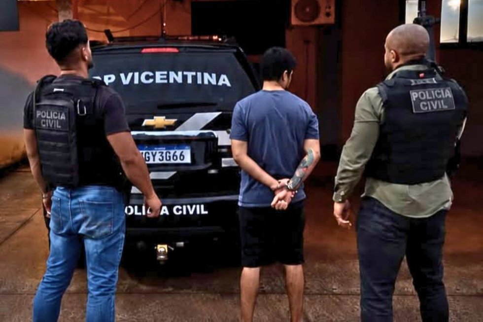 VICENTINA: Polícia Civil prende condenado a 16 anos de prisão por estupro de vulnerável