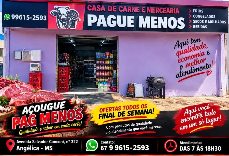 Açougue Pague Menos tem ofertas especiais todos os finais de semana em Angélica