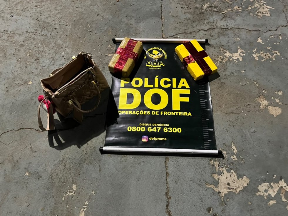 DOF prende mulher com cocaína e pasta-base de cocaína em Anastácio