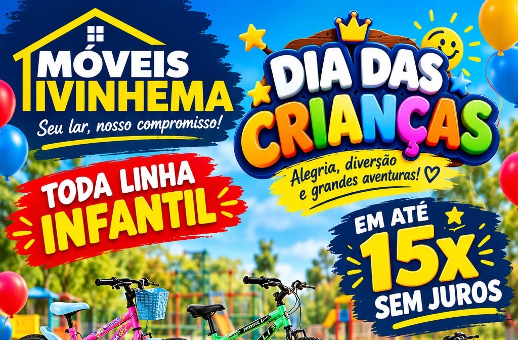 ESPECIAL DIA DAS CRIANÇAS É NA MÓVEIS IVINHEMA!